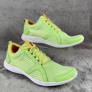 Vionic Ingrid Agile Sneakers Womens 11 Green‎ & Yellow Mesh Lightweight Athletic